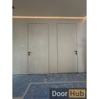 PU Painted Interior Door with Royal Black Anodized Profile – Developer-Grade Supply UAE